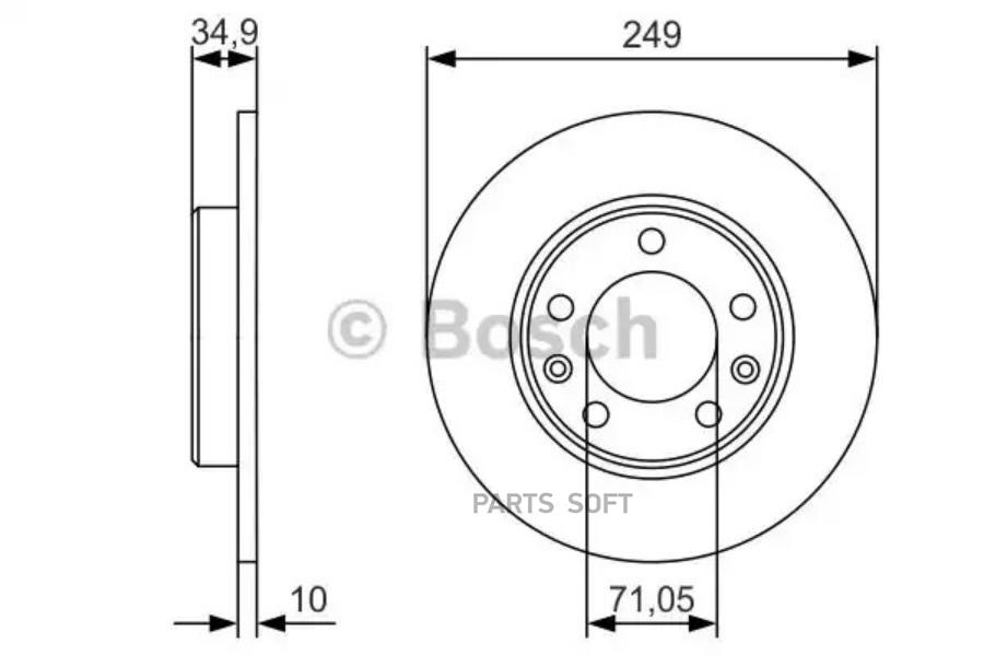 

Тормозной диск Bosch комплект 1 шт. 0986479C23