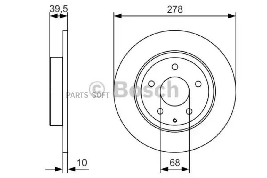 Тормозной диск Bosch комплект 2 шт. 0986479C22