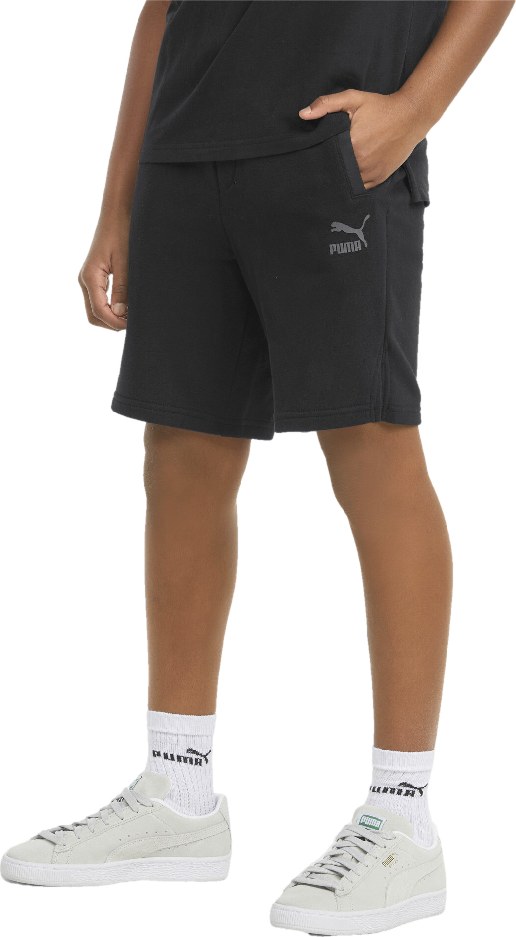 Шорты детские PUMA Matchers Shorts Tr B черный, 128