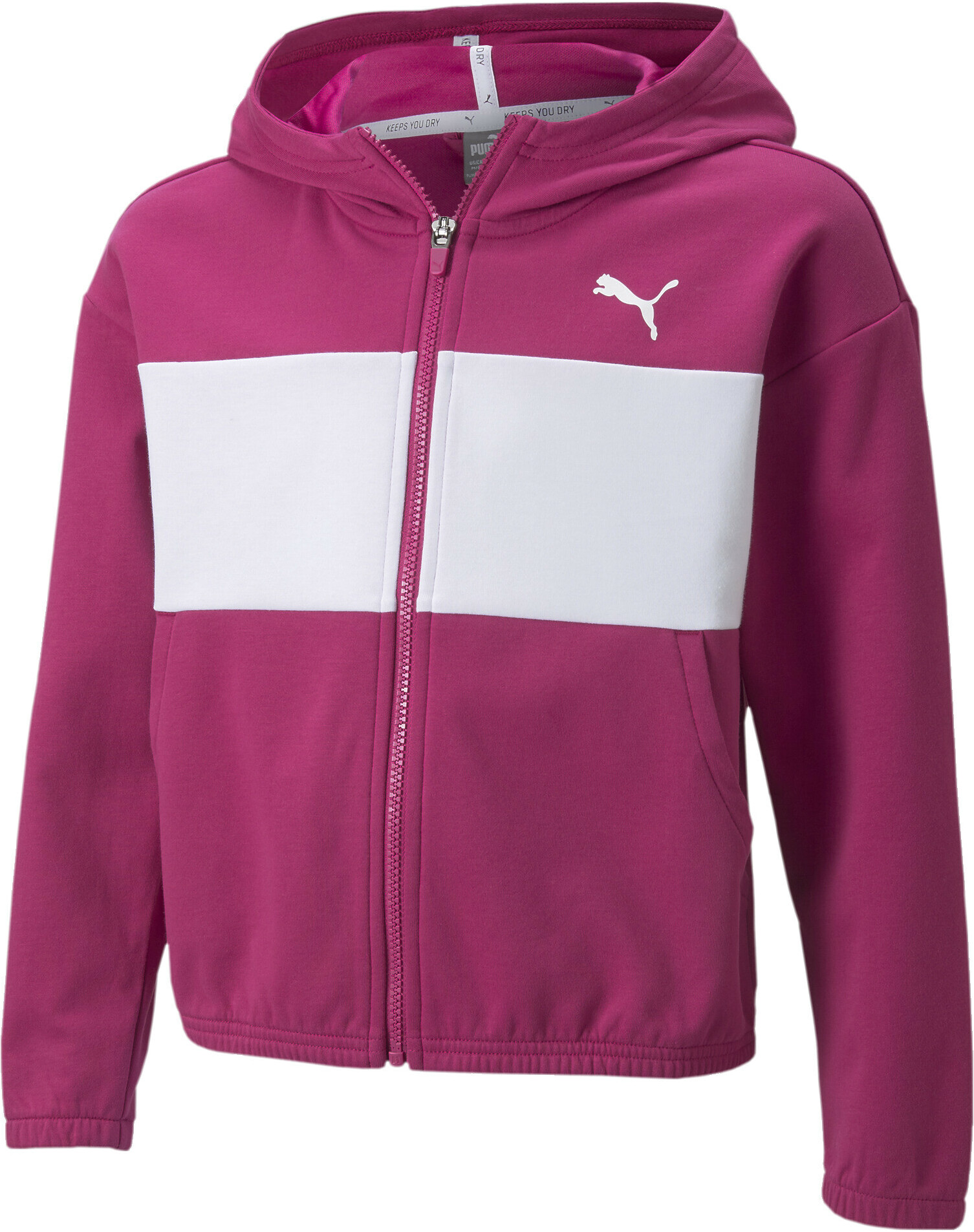 Толстовка детская PUMA Modern Sports Full-Zip Hoodie G розовый, 128