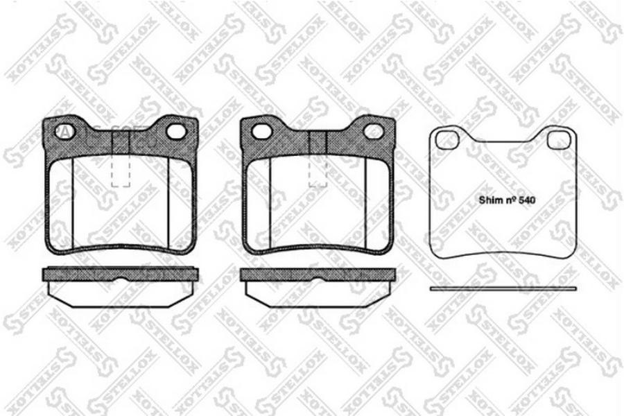 

Тормозные колодки Stellox 332010BSX