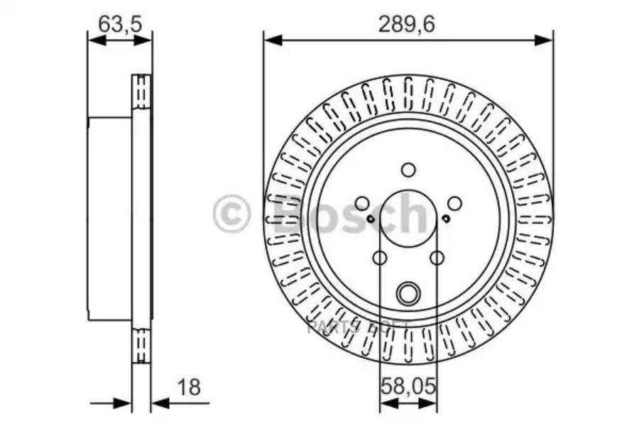 

Тормозной диск Bosch комплект 1 шт. 0986479A83