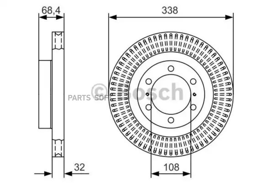 

Тормозной диск Bosch комплект 1 шт. 0986479A65