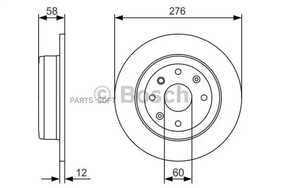 

Тормозной диск Bosch комплект 1 шт. 0986479A56