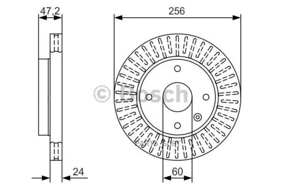 Тормозной диск Bosch комплект 2 шт. 0986479A54