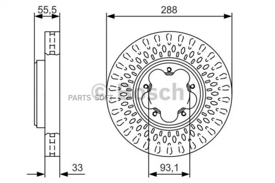 

Тормозной диск Bosch комплект 1 шт. 0986479A49