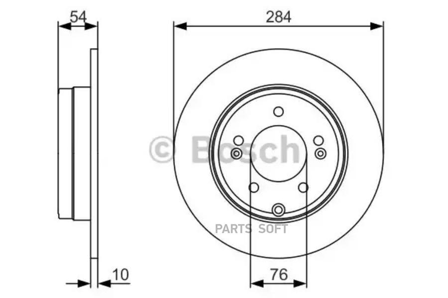 

Тормозной диск Bosch комплект 1 шт. 0986479A45