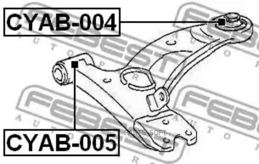 

FEBECT CYAB005 CYAB-005_сайлентблок переднего рычага передний!\ Chery Tiggo T11 06-13