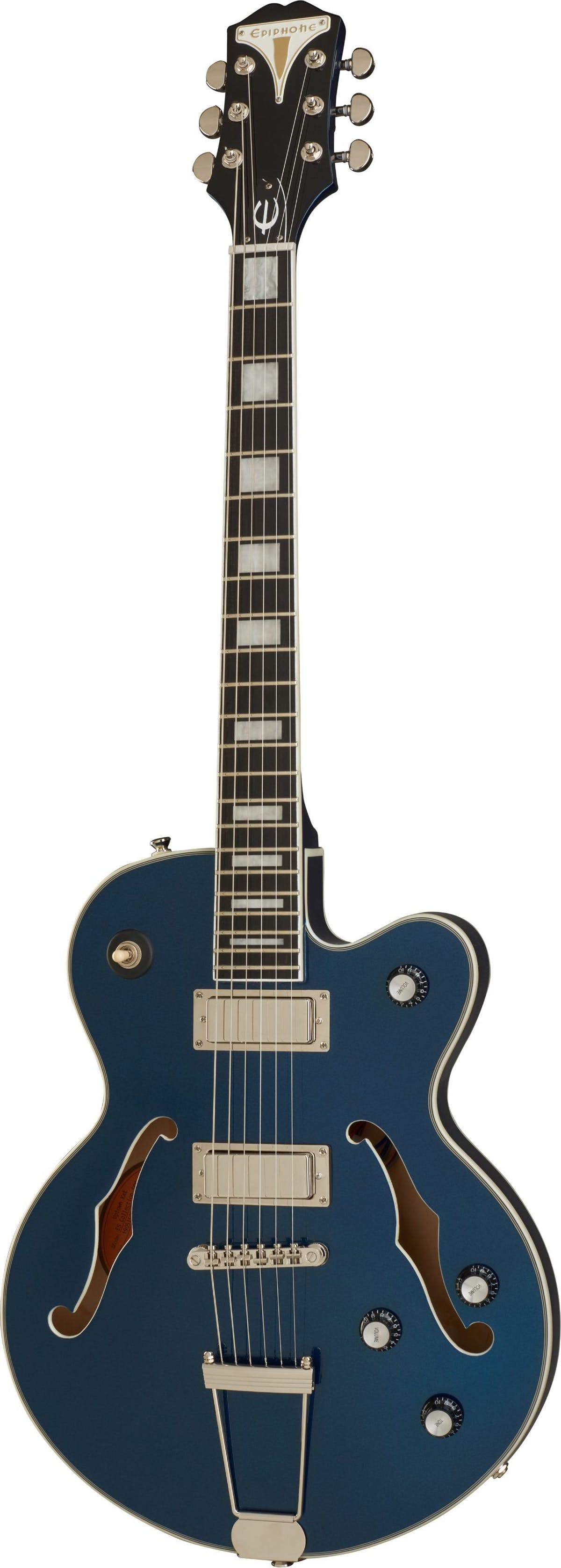 фото Гитара полуакустическая epiphone uptown kat es sapphire blue metallic