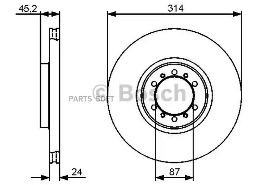 Тормозной диск Bosch комплект 2 шт. 986479469