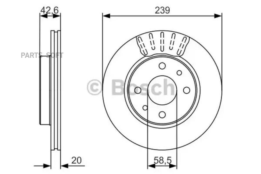 

Тормозной диск Bosch комплект 1 шт. 986479082