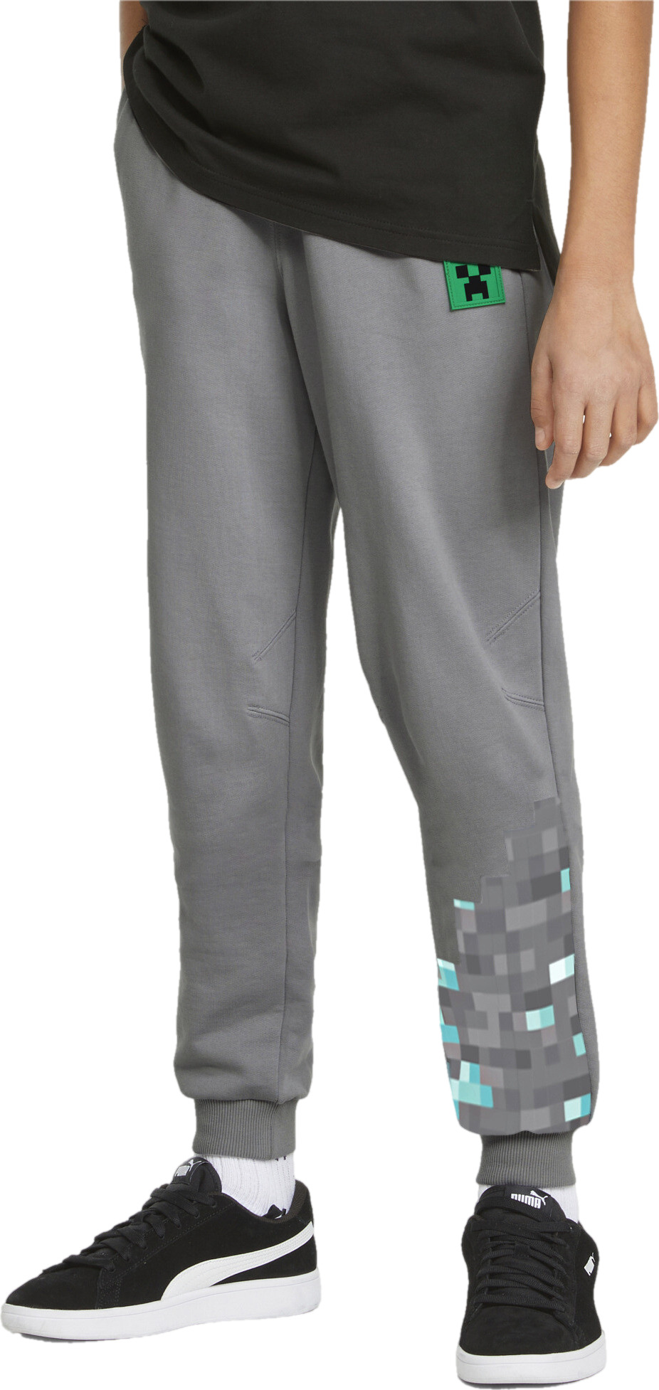 Брюки детские PUMA X Minecraft Sweatpants Kids серый, 140