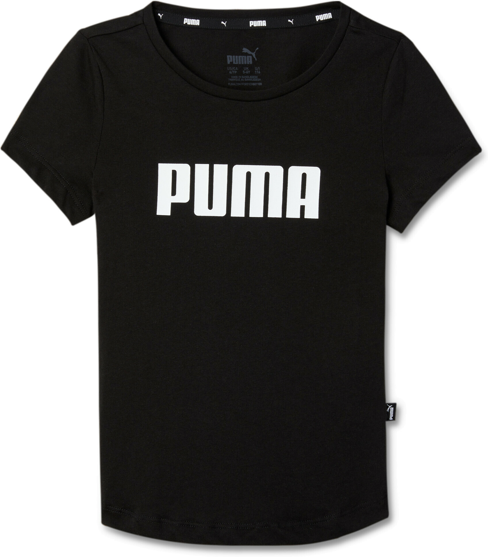 

Футболка детская PUMA Girls Ess Tee черный, 116, Girls Ess Tee