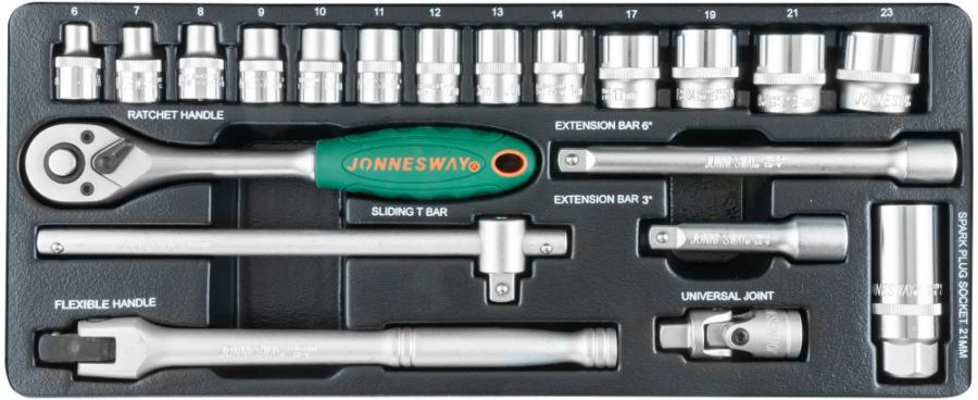 Jonnesway S04H3120S Набор Головок Торцевых 3/8