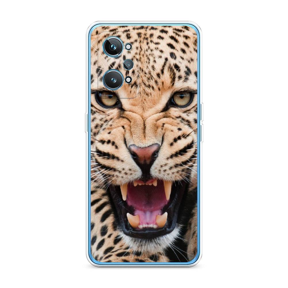 

Чехол на Realme GT 2 "Леопард 3d", Бежевый;черный, 258550-6