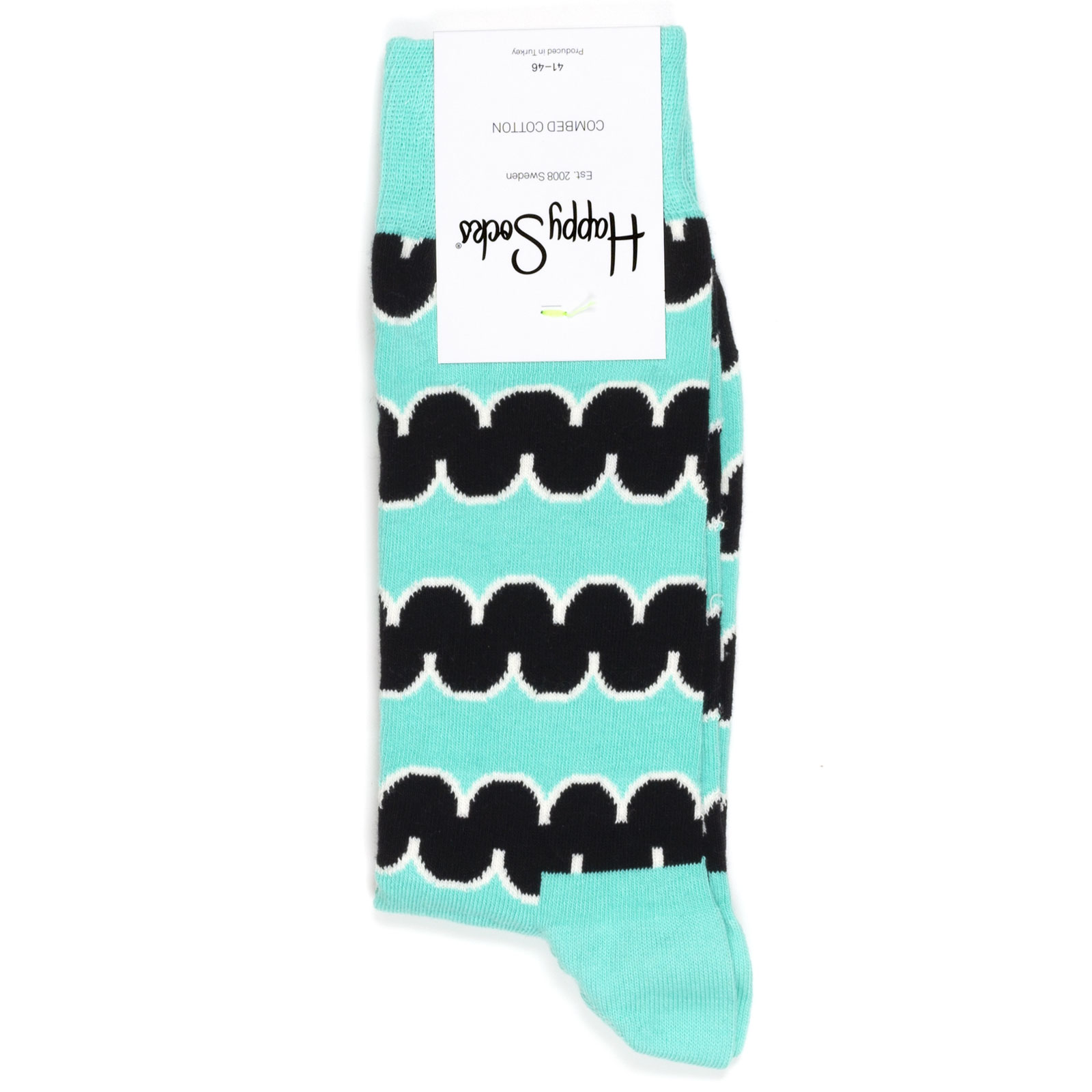 

Носки унисекс Happy Socks Squiggly голубые 41-46, Голубой, Squiggly