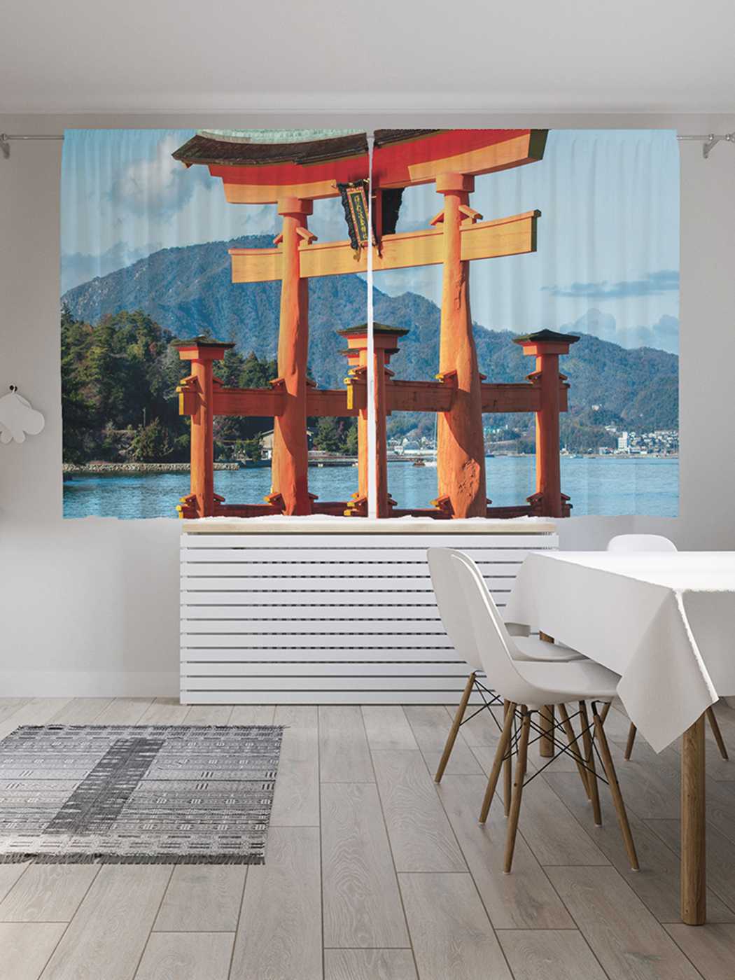 

Классические шторы JoyArty "Водная постройка", серия Oxford DeLux, 2 полотна 145x180 см, Водная постройка