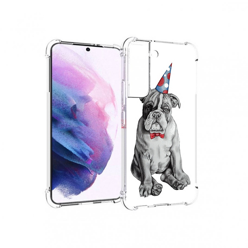

Чехол MyPads Tocco для Samsung Galaxy S22 праздничный щенок (PT194926.508.554), Прозрачный, Tocco