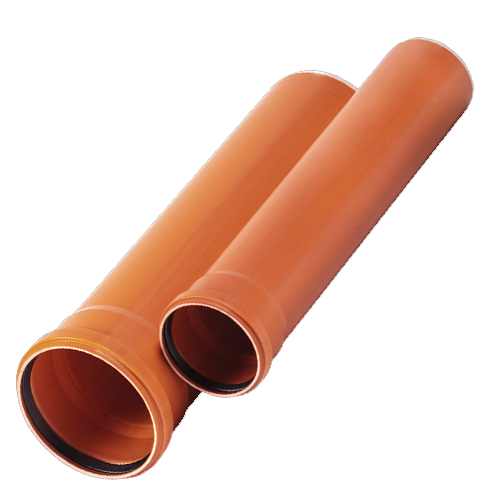 Труба НПВХ безнапорная наружная канализация d=110 мм, толщина 3.2 мм, 500 мм (5) штук напорная нпвх труба aquaviva