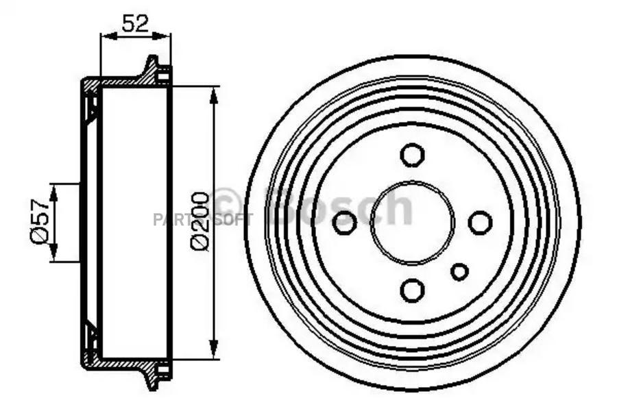 

BOSCH Барабан тормозной BOSCH 0986477018 комплект 1 шт