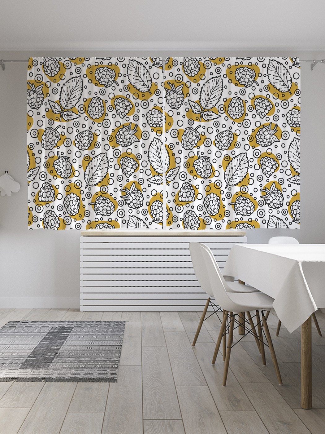 

Классические шторы JoyArty "Листья и ягоды", серия Oxford DeLux, 2 полотна 145x180 см, Листья и ягоды