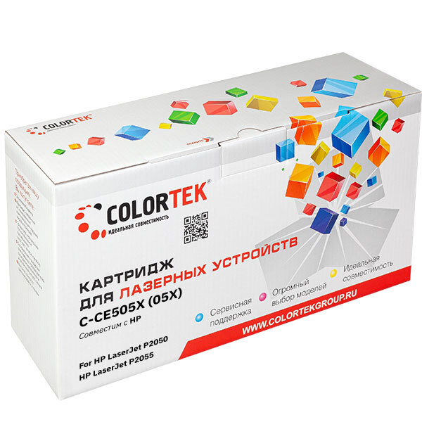 Картридж для лазерного принтера Colortek (14812) черный, совместимый