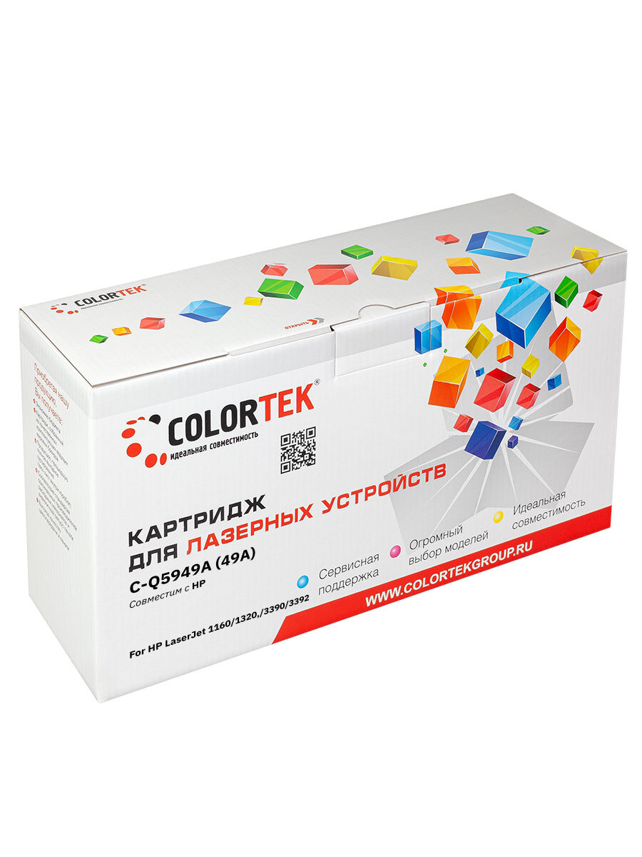 фото Картридж для лазерного принтера colortek (1372) черный, совместимый