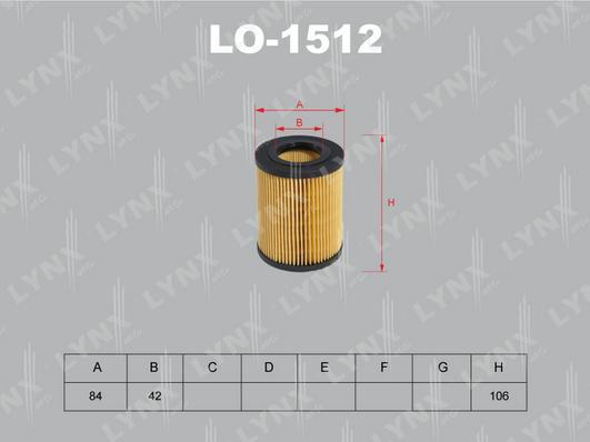 

Фильтр масляный LYNXauto LO-1512