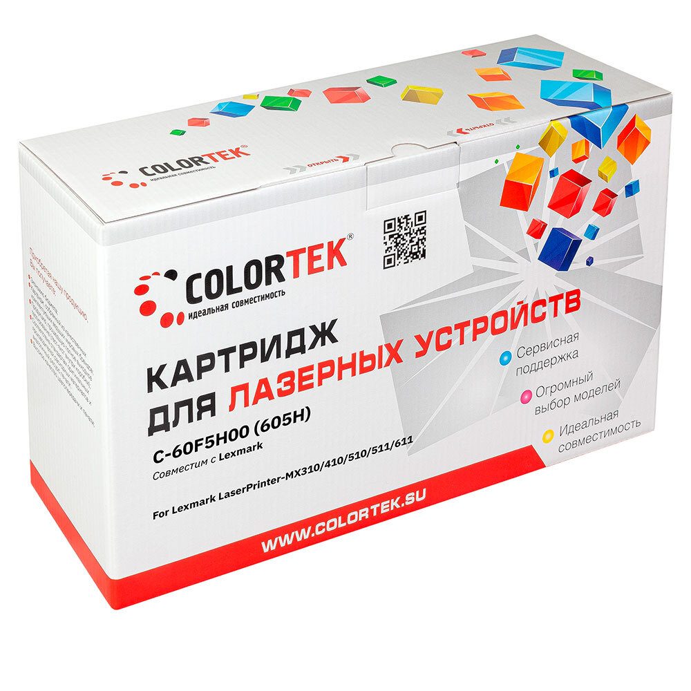 фото Картридж для лазерного принтера colortek (130415) черный, совместимый