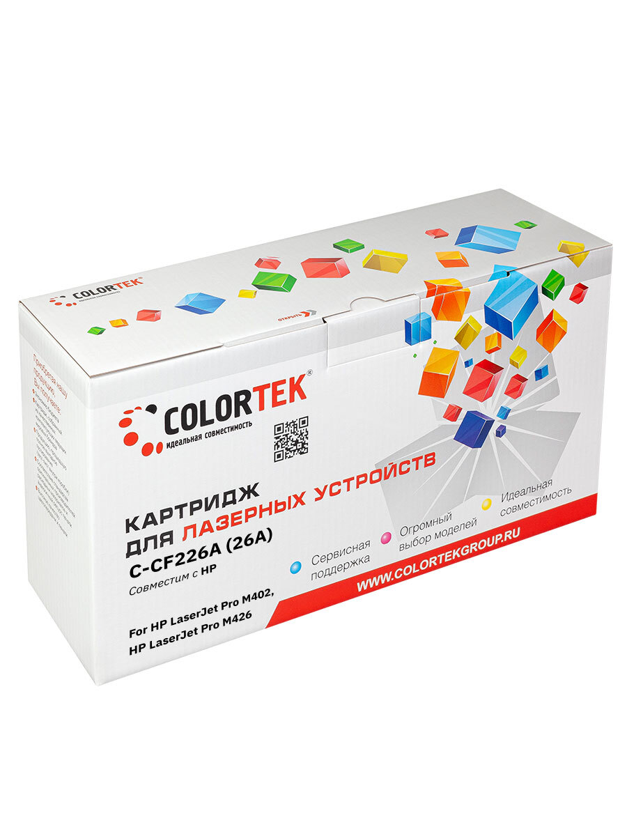 фото Картридж для лазерного принтера colortek (128013) черный, совместимый