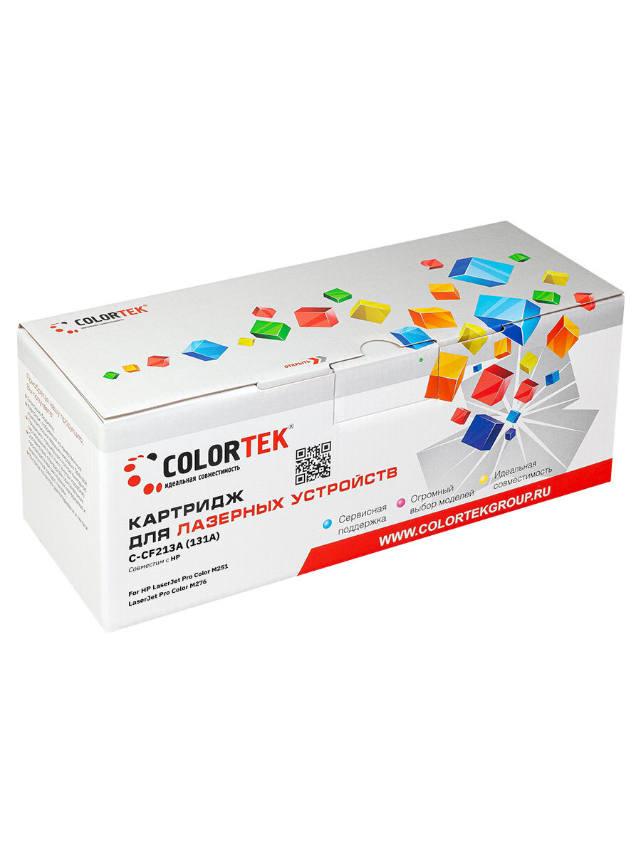 Картридж для лазерного принтера Colortek (109684) пурпурный, совместимый
