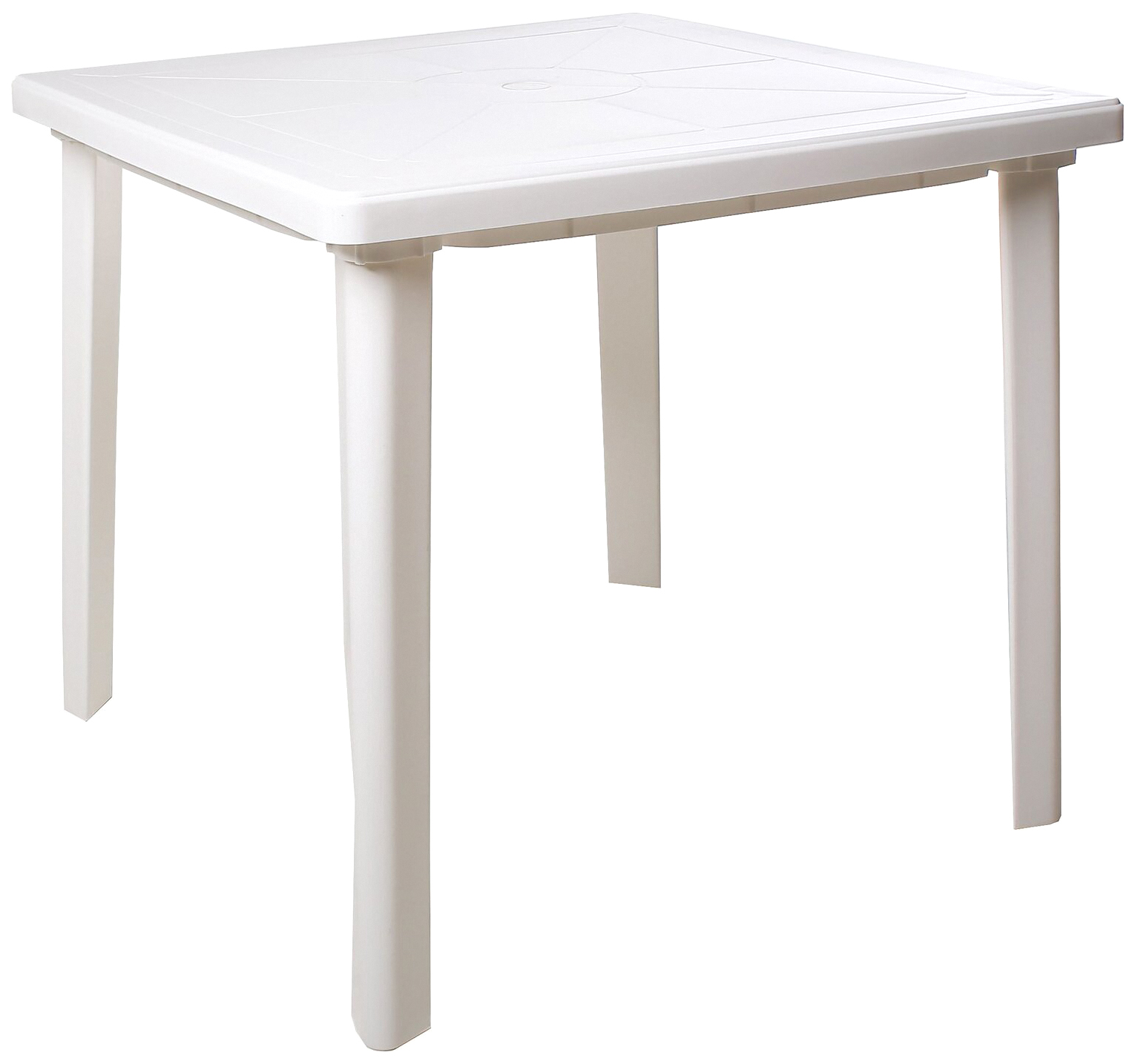 Стол для дачи обеденный Стандарт Пластик 400140б white 80x80x71 см