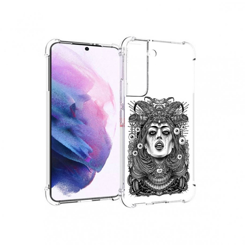 

Чехол MyPads Tocco для Samsung Galaxy S22 портрет девушки черно белый (PT194926.508.551), Прозрачный, Tocco