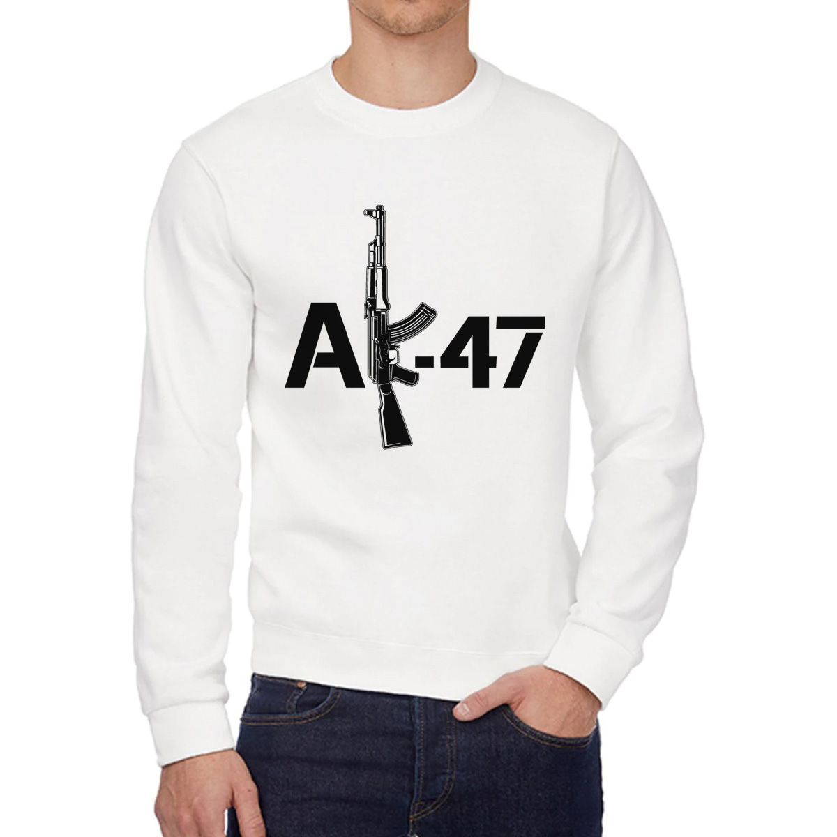 

Свитшот унисекс CoolPodarok W0113566 белый 48 RU, W0113566
