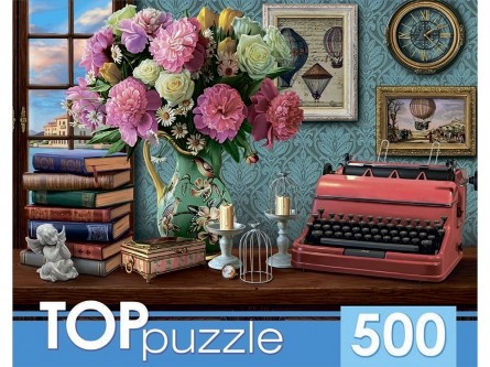 фото Пазлы "toppuzzle. натюрморт с печатной машинкой", 500 элементов