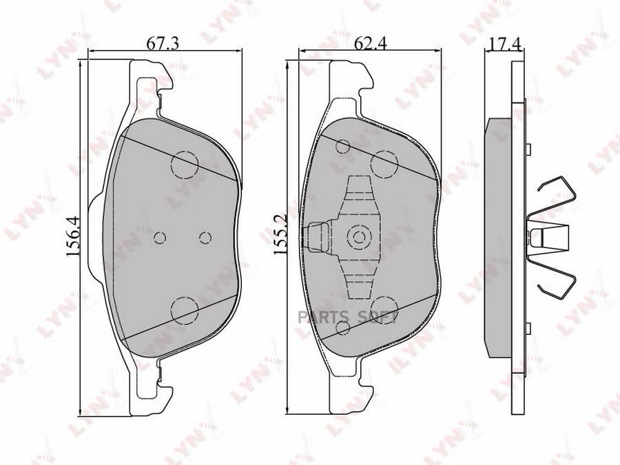 

Тормозные колодки LYNXauto передние дисковые bd3001