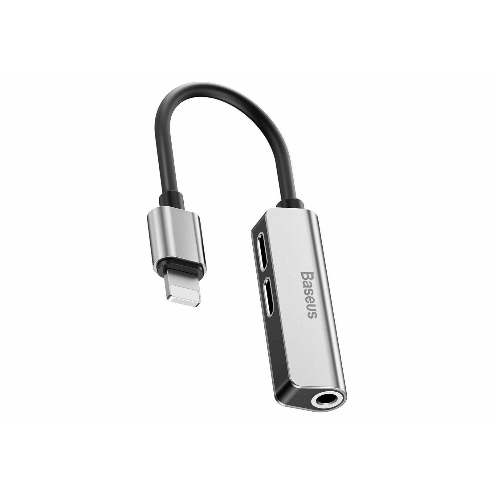 

Кабель-переходник Lightning - AUX 3.5мм+Dual Lightning Baseus L52 (CALL52-S1), CALL52-S1