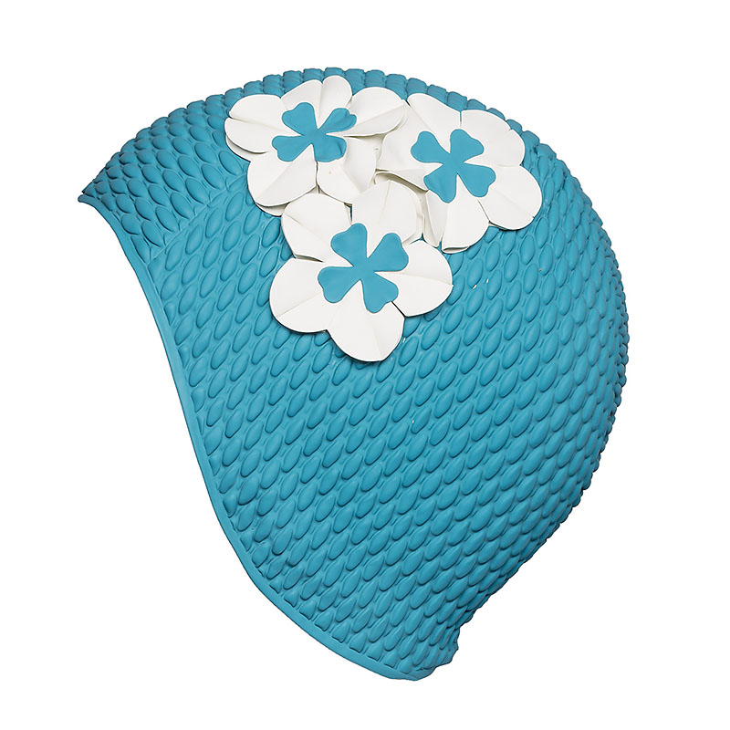 Шапочка для плавания Fashy Babble Cap with Flowers Blue