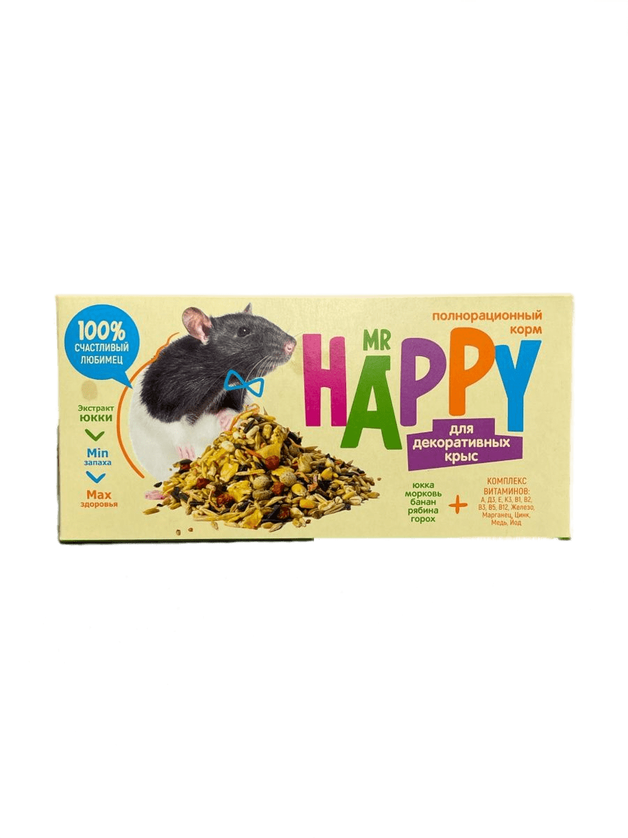 Корм сухой Mr. Happy для декоративных крыс, 400 г