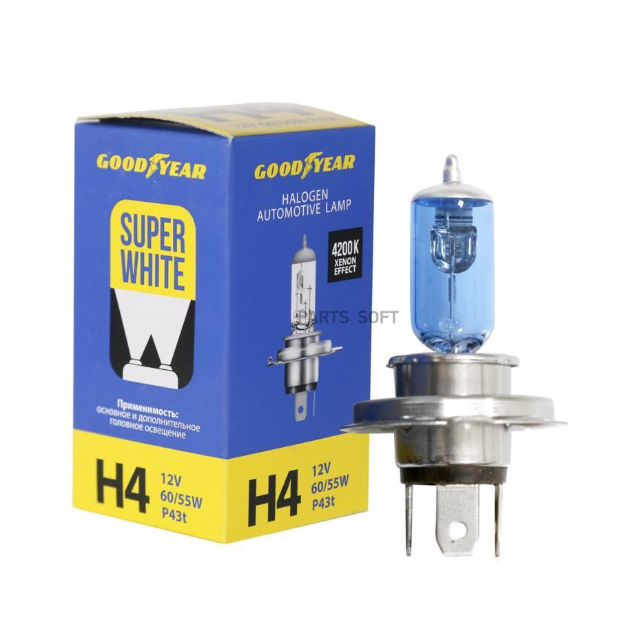 

Лампа Галогенная H4 12v 60/55w "Goodyear" Super White GOODYEAR арт. GY014126