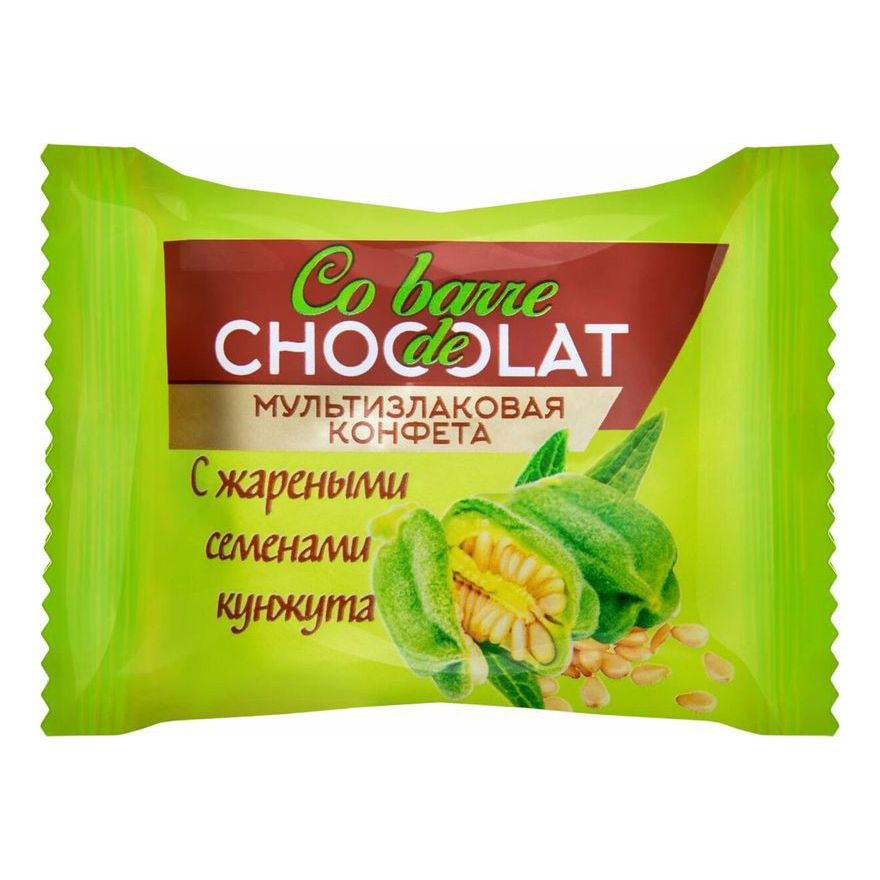 Конфеты мультизлаковые Co barre de Chocolat с жареными семенами кунжута