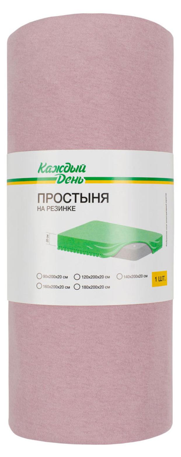 Простыня на резинке Каждый день фиалка 180x200 см 1050₽