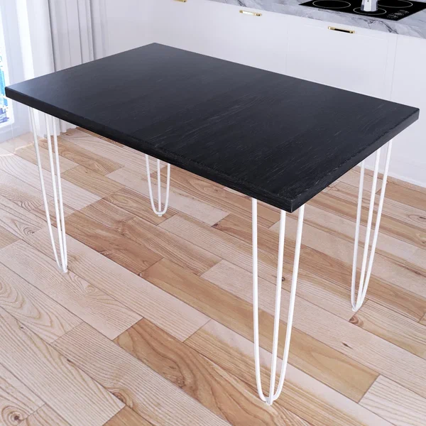 

Стол кухонный Solarius Loft металл-дерево 120x75х75 цвет черного оникса с белыми ножками, Loft металл-дерево 120x75х75
