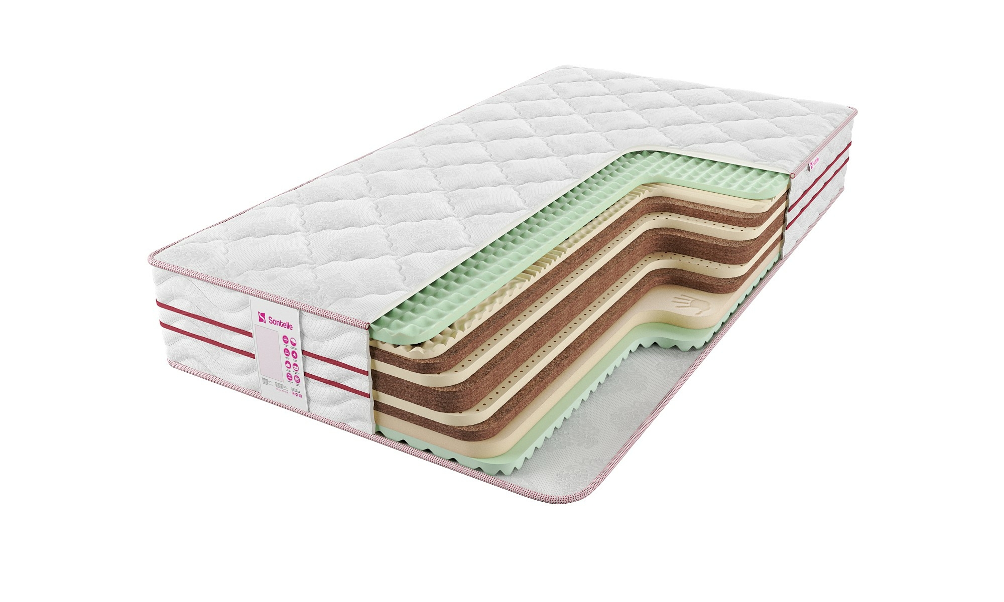 

Матрас Sontelle Solo Latex Cocos R 100х180, Solo Latex Cocos R