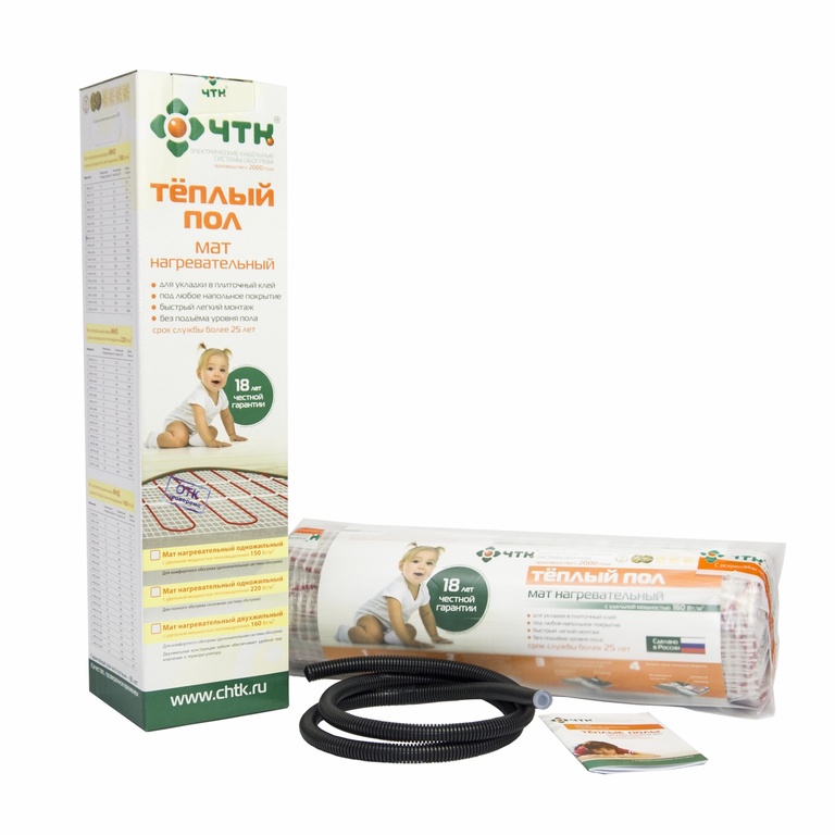 

Тёплый пол. Мат нагревательный Чуваштеплокабель МНД-1.5 - 240 Вт