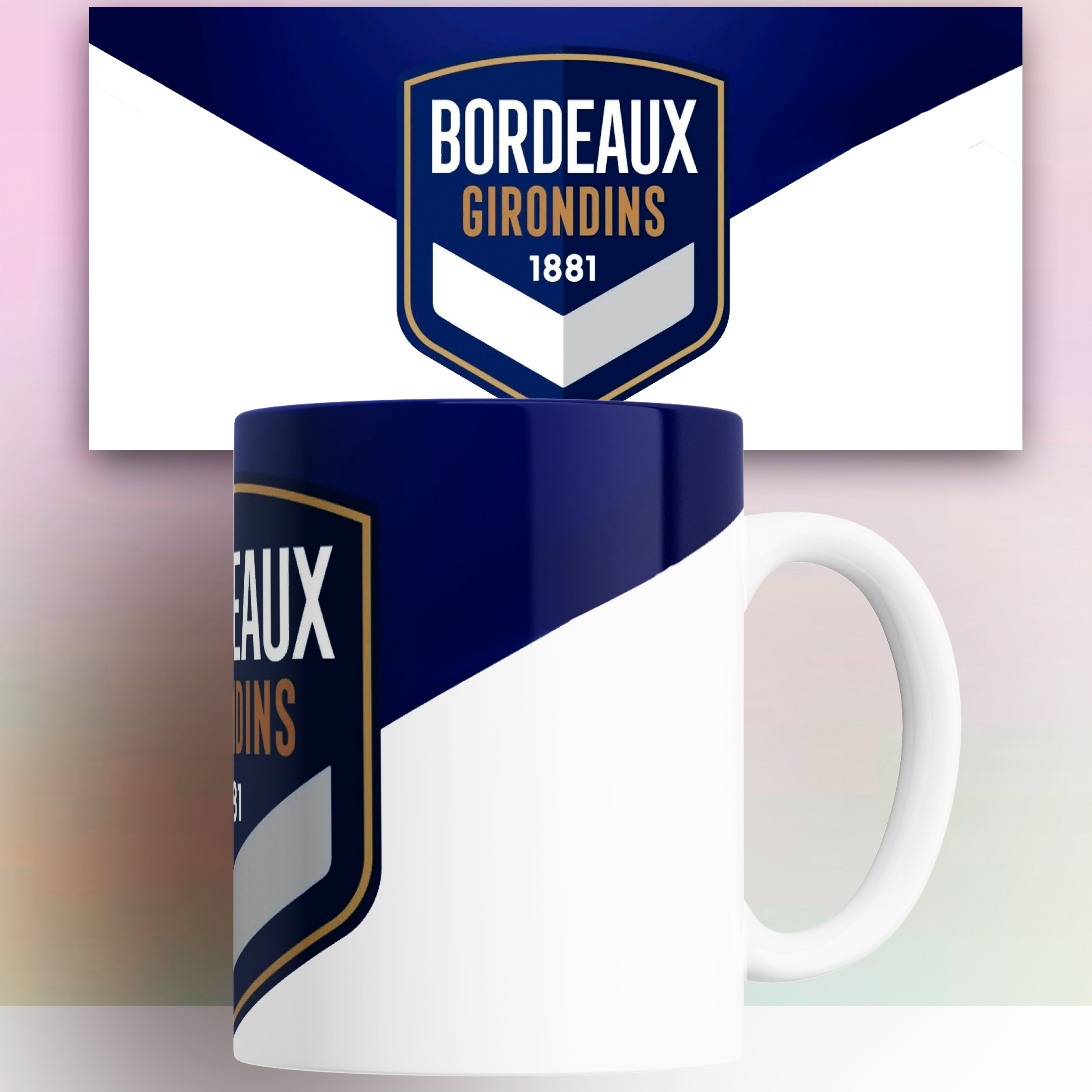 Кружка футбольный клуб Бордо Football Club des Girondins de Bordeaux 330 мл