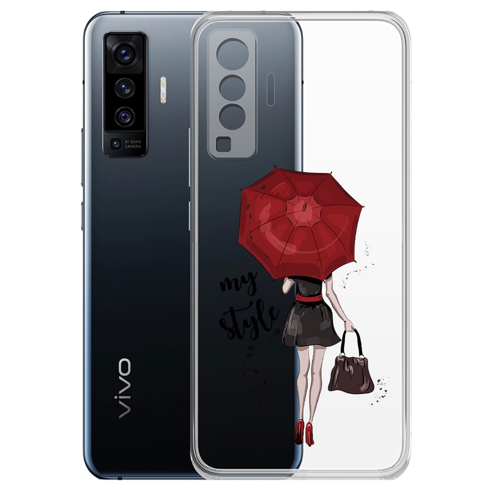 фото Чехол-накладка krutoff clear case мой стиль для vivo x50