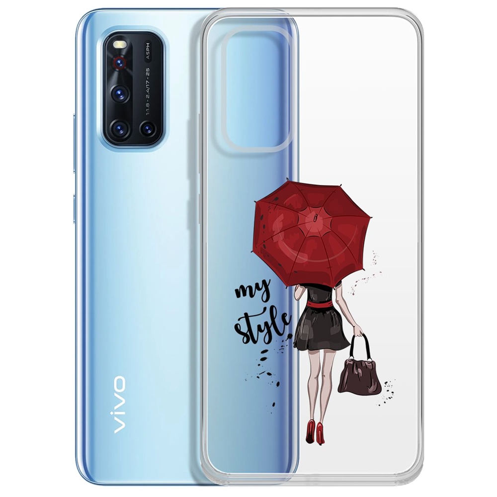 фото Чехол-накладка krutoff clear case мой стиль для vivo v19