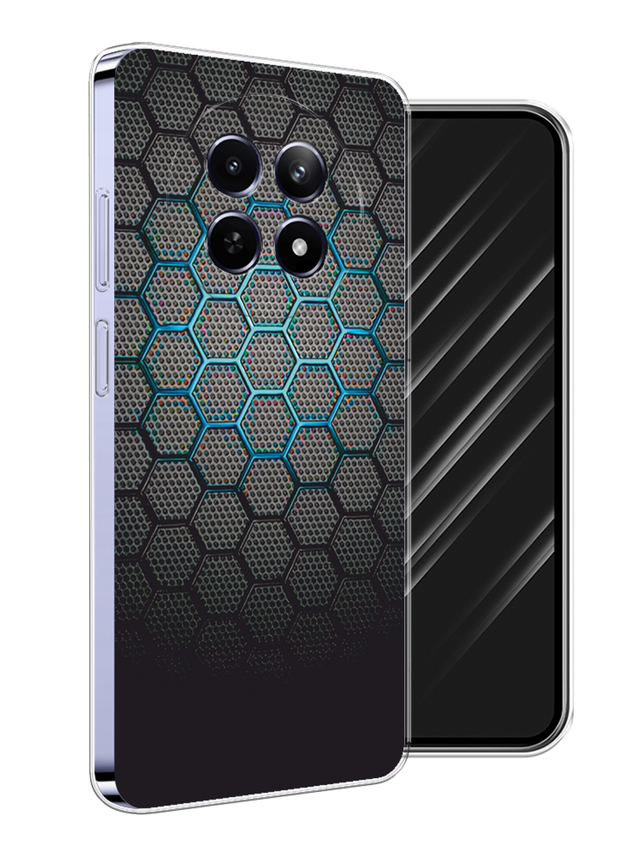 

Чехол Awog на Realme 12 5G "Бирюзовые соты", Бирюзовый;синий;черный, 2516450-1