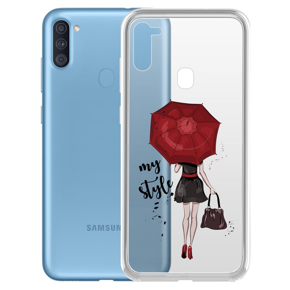 фото Чехол-накладка krutoff clear case мой стиль для samsung galaxy a11/m11 (a115/m115)